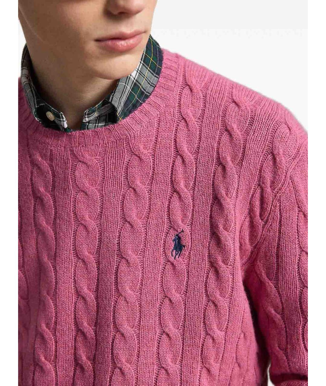 POLO RALPH LAUREN Розовый шерстяной джемпер / свитер, фото 2