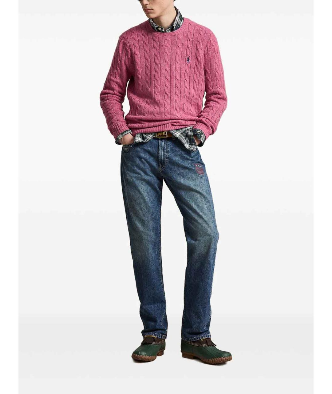 POLO RALPH LAUREN Розовый шерстяной джемпер / свитер, фото 3