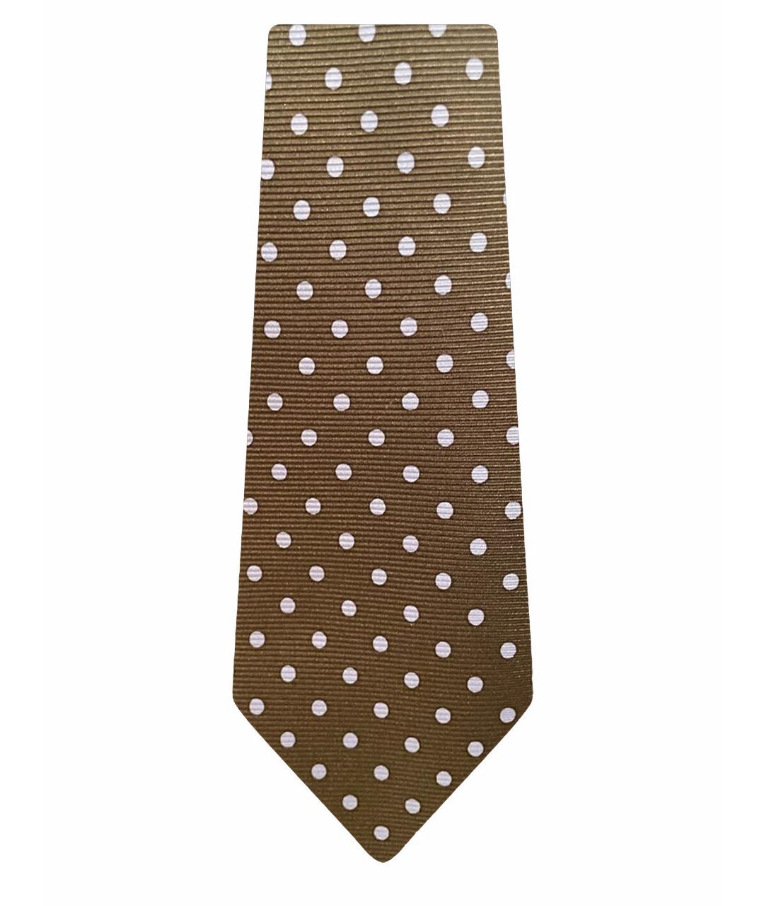 PATRICK HELLMANN Горчичный шелковый галстук, фото 6