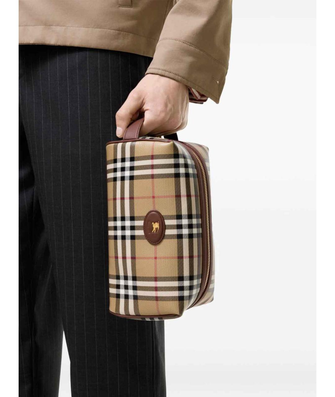 BURBERRY Бежевая косметичка, фото 3