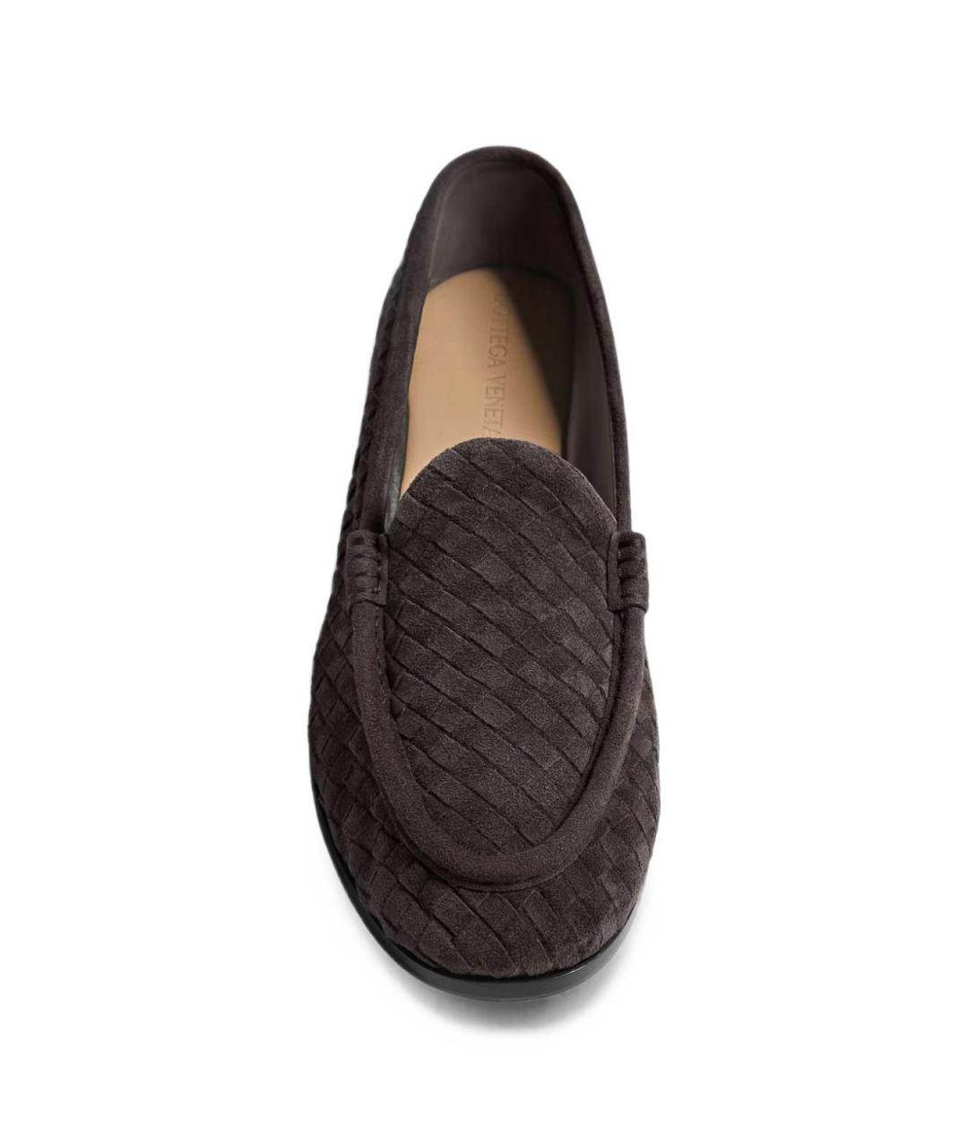 BOTTEGA VENETA Коричневые замшевые лоферы, фото 4