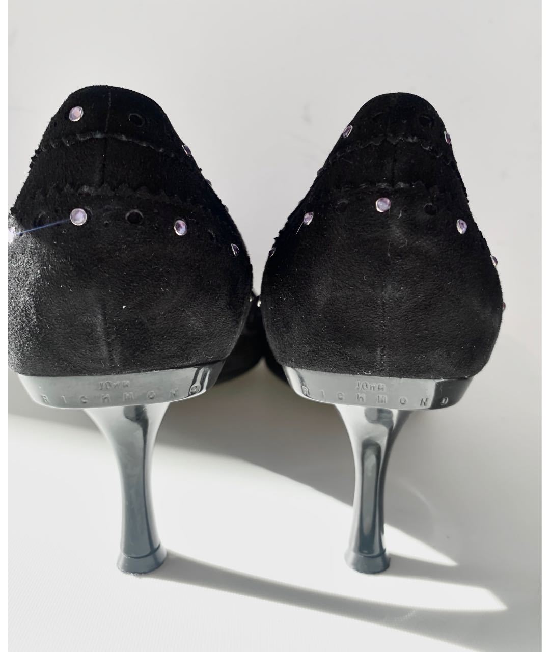 JOHN RICHMOND Черные замшевые туфли, фото 4