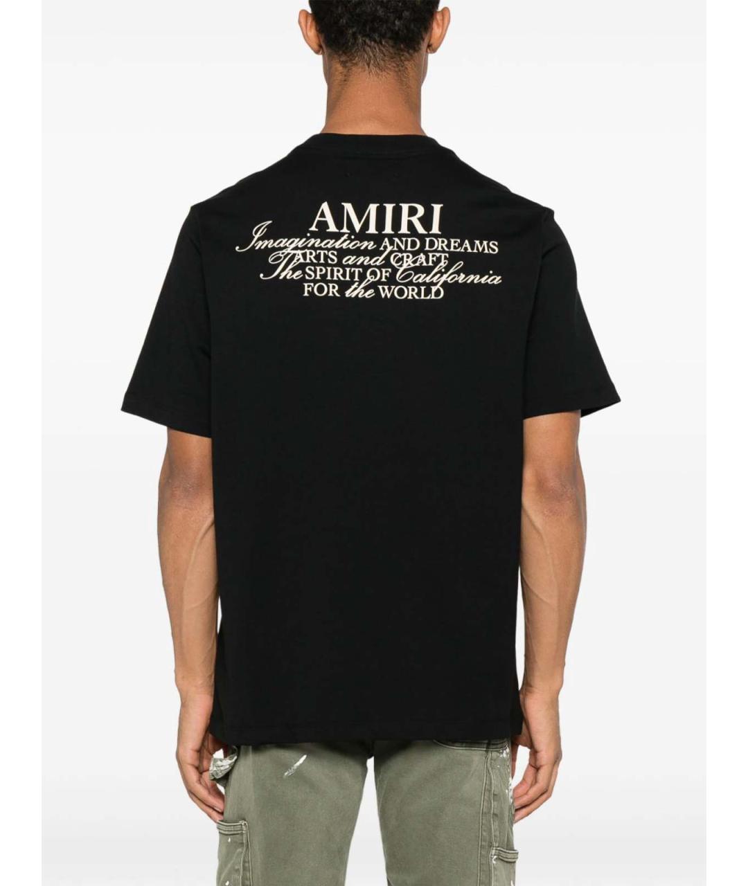 AMIRI Черная хлопковая футболка, фото 2