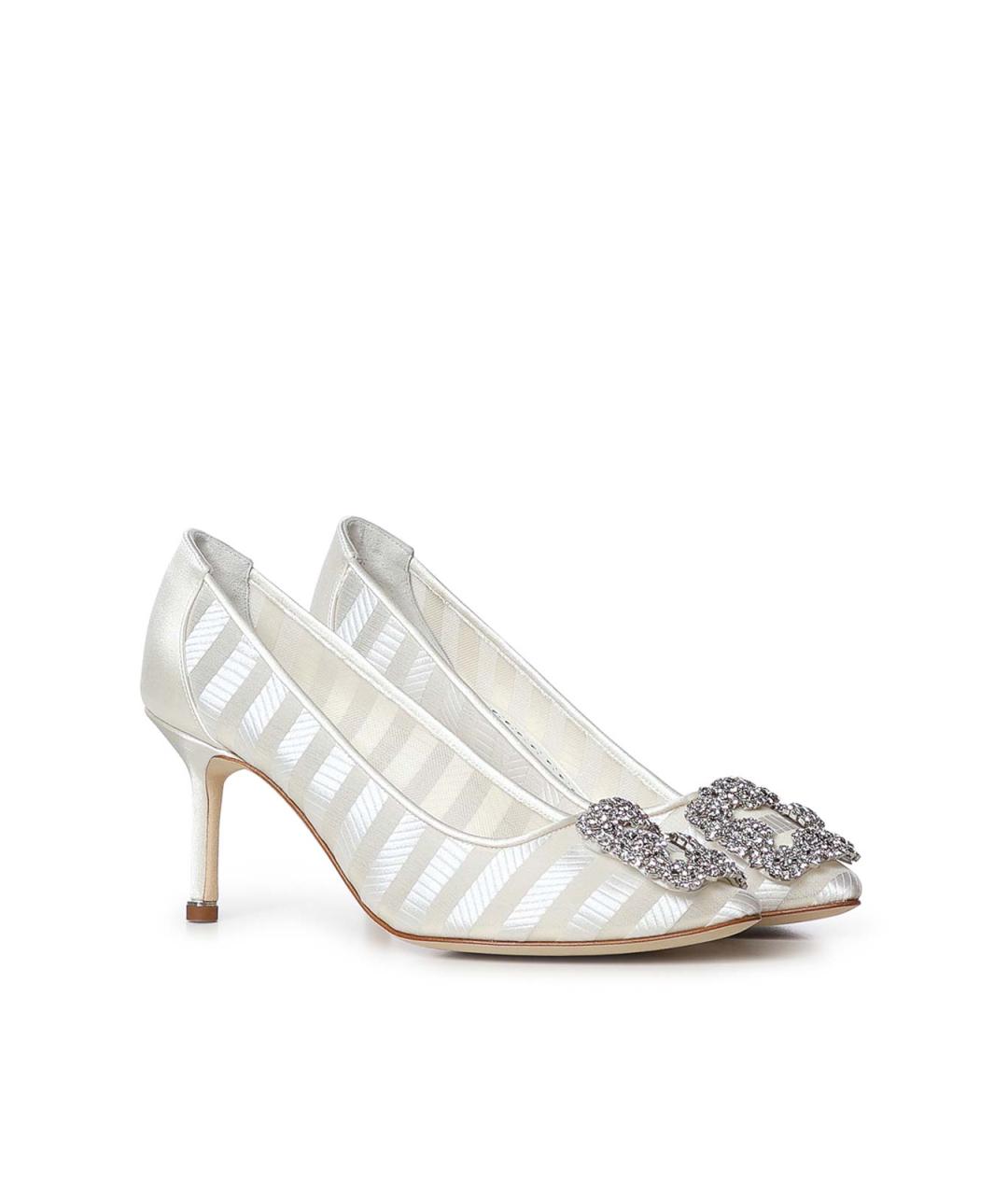 MANOLO BLAHNIK Мульти текстильные туфли, фото 4