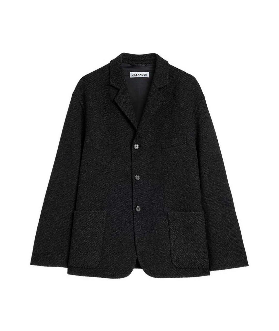 JIL SANDER Черный шерстяной пиджак, фото 1