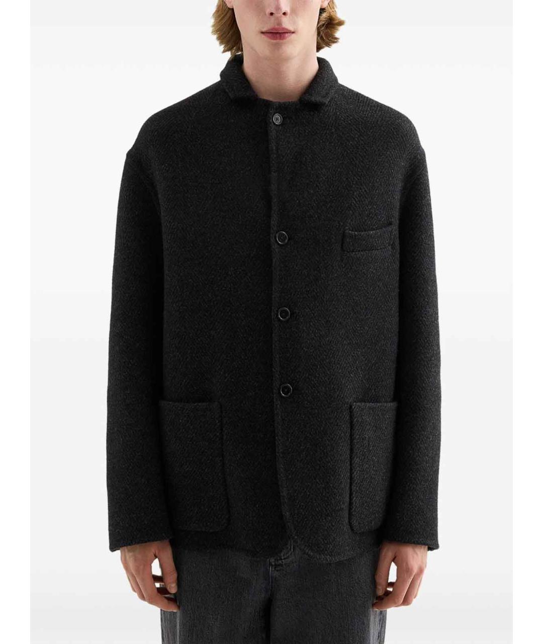 JIL SANDER Черный шерстяной пиджак, фото 5