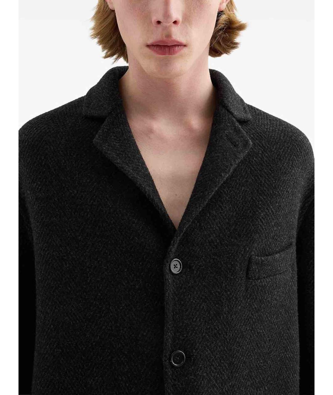 JIL SANDER Черный шерстяной пиджак, фото 2