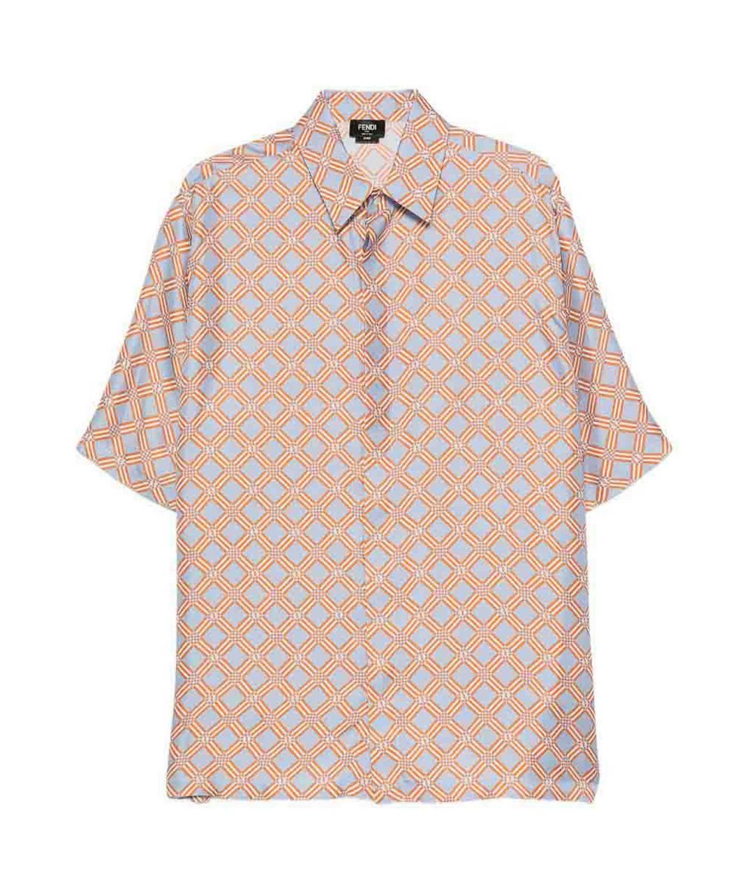 FENDI Мульти шелковая кэжуал рубашка, фото 1