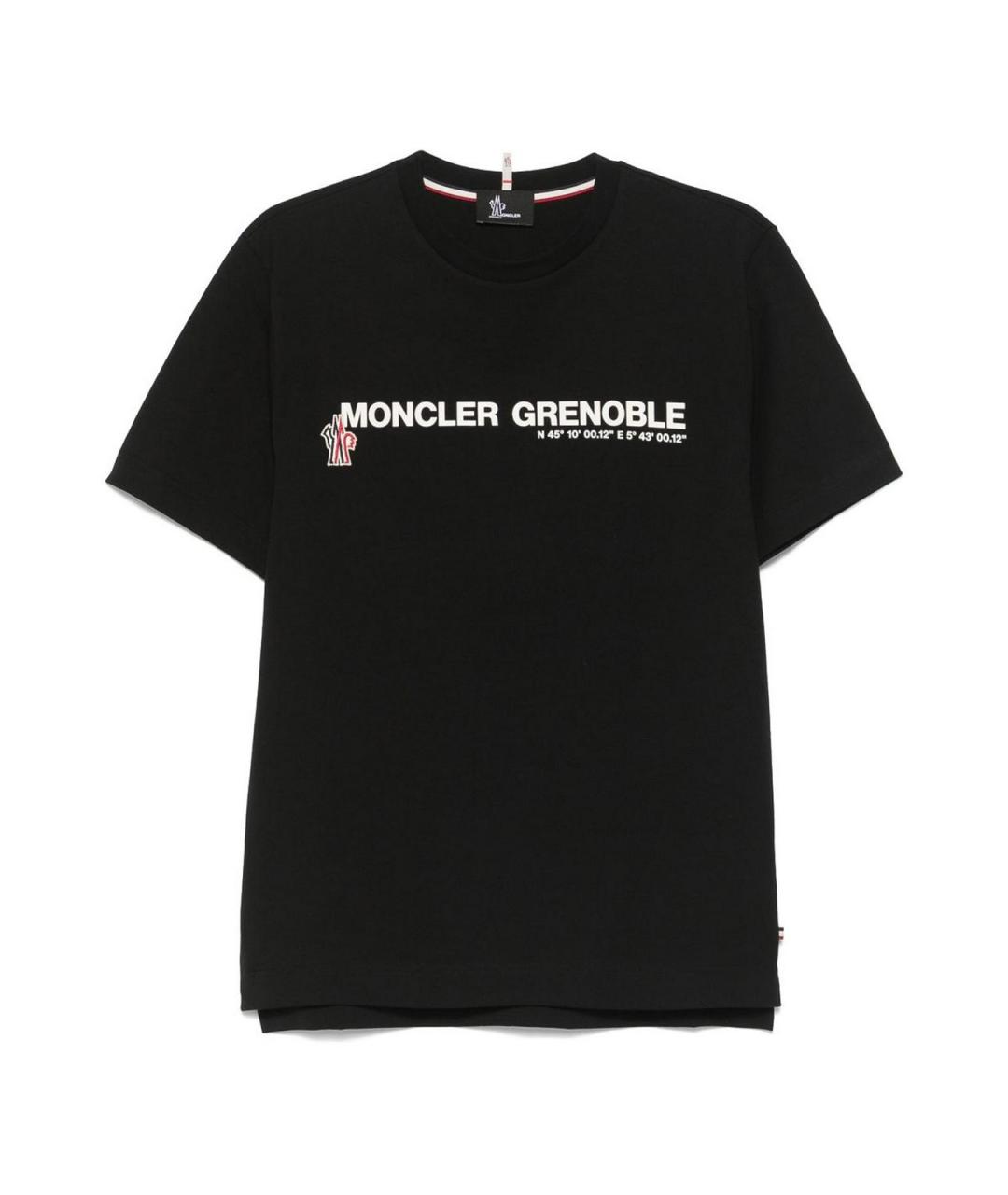 MONCLER Черная хлопковая футболка, фото 1