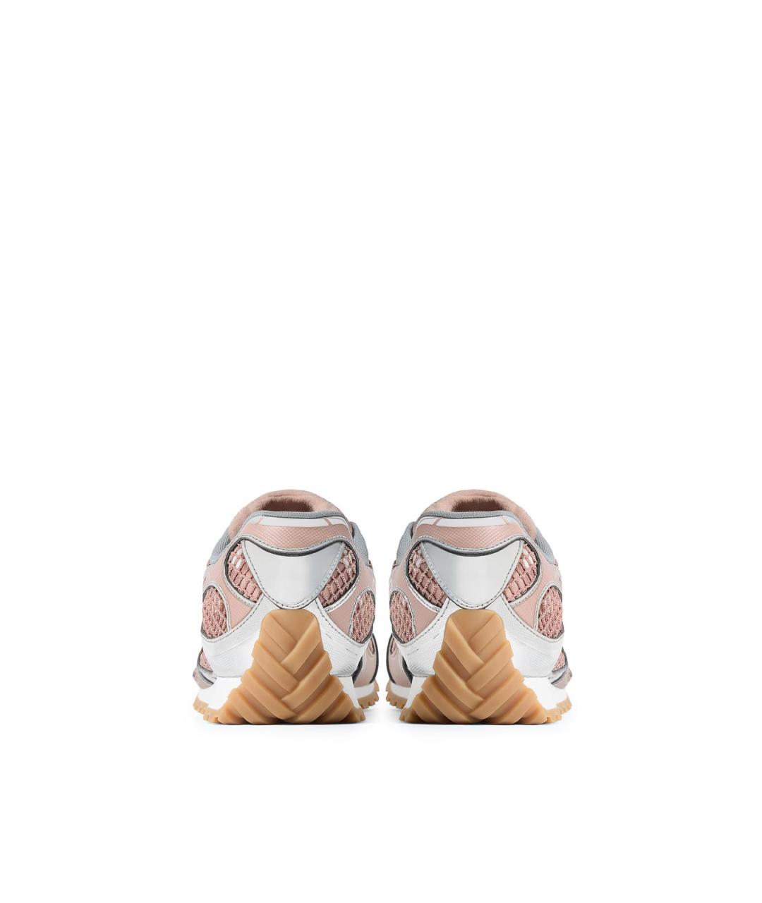 BOTTEGA VENETA Розовые текстильные кроссовки, фото 2