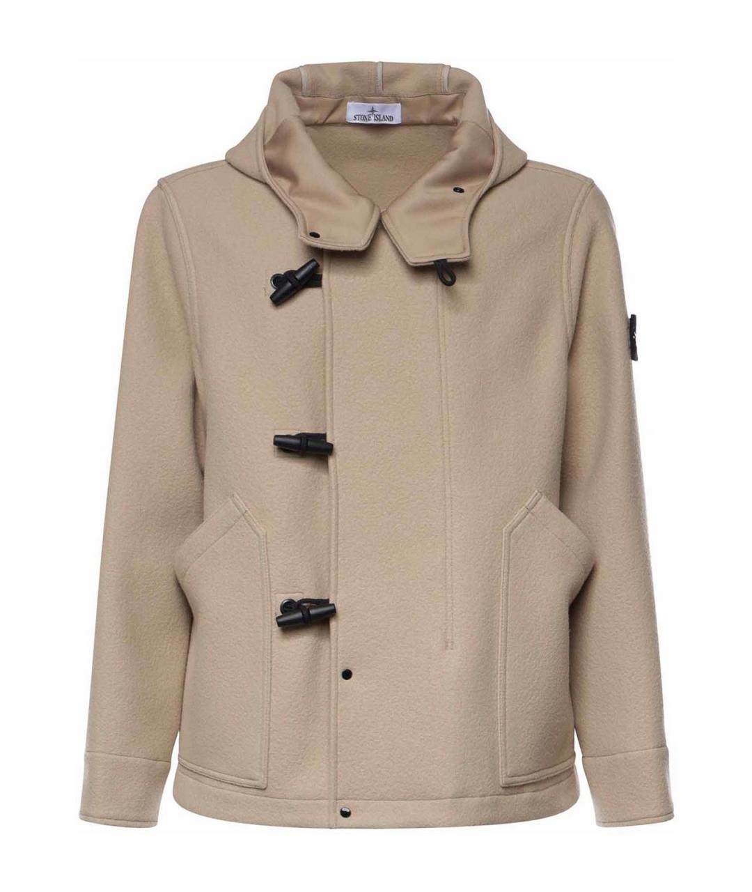STONE ISLAND Бежевая шерстяная парка, фото 1
