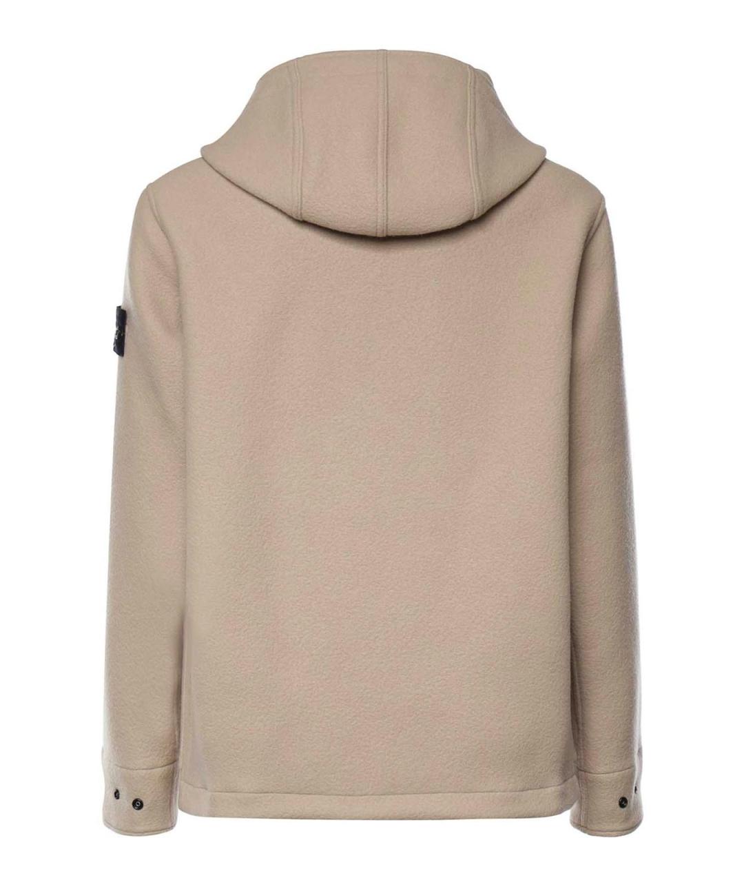 STONE ISLAND Бежевая шерстяная парка, фото 2