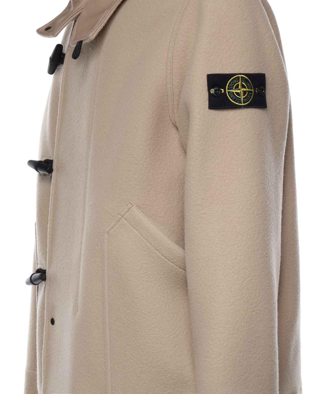 STONE ISLAND Бежевая шерстяная парка, фото 3
