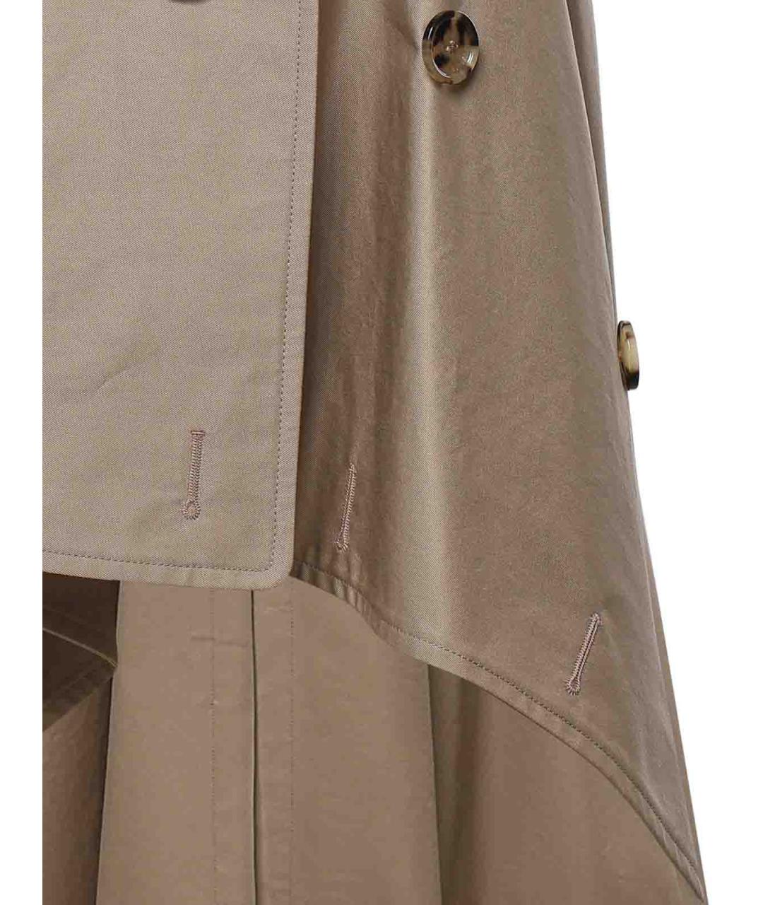 BURBERRY Бежевая хлопковая юбка миди, фото 3