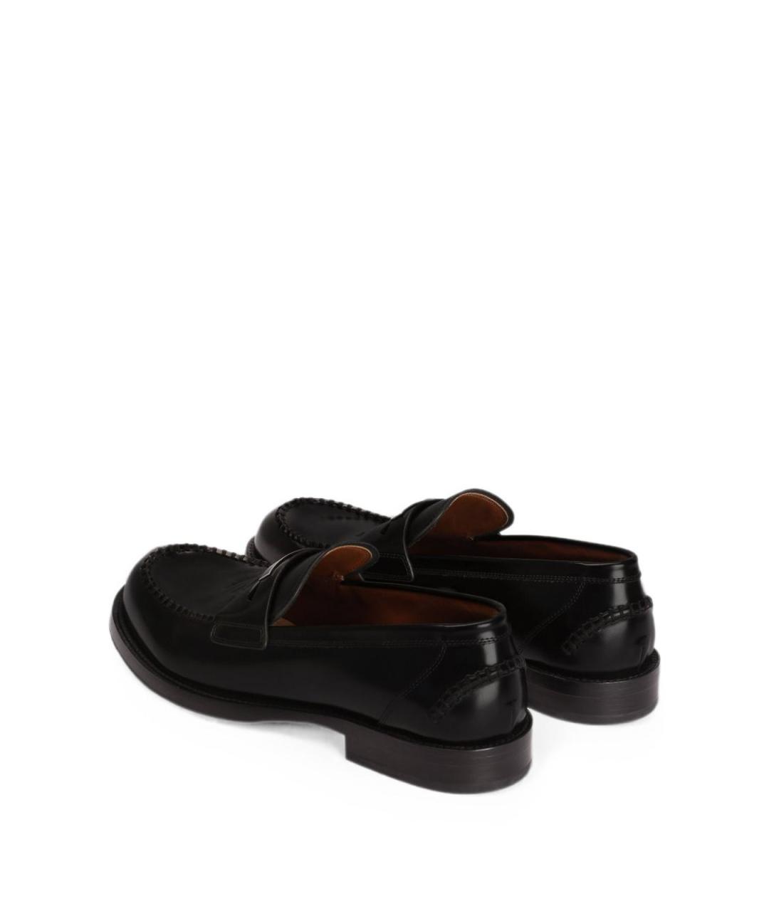 DOLCE&GABBANA Черные кожаные лоферы, фото 2