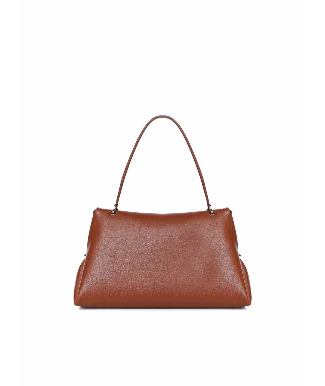 FERRAGAMO Коричневая кожаная сумка через плечо, фото 2