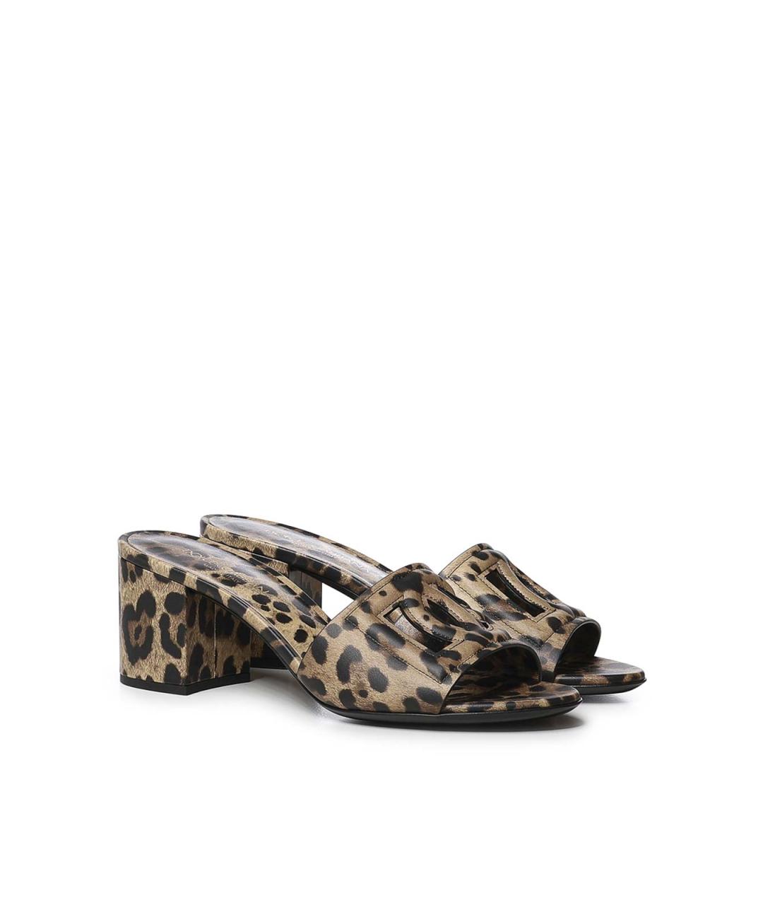 DOLCE&GABBANA Мульти кожаные мюли, фото 4