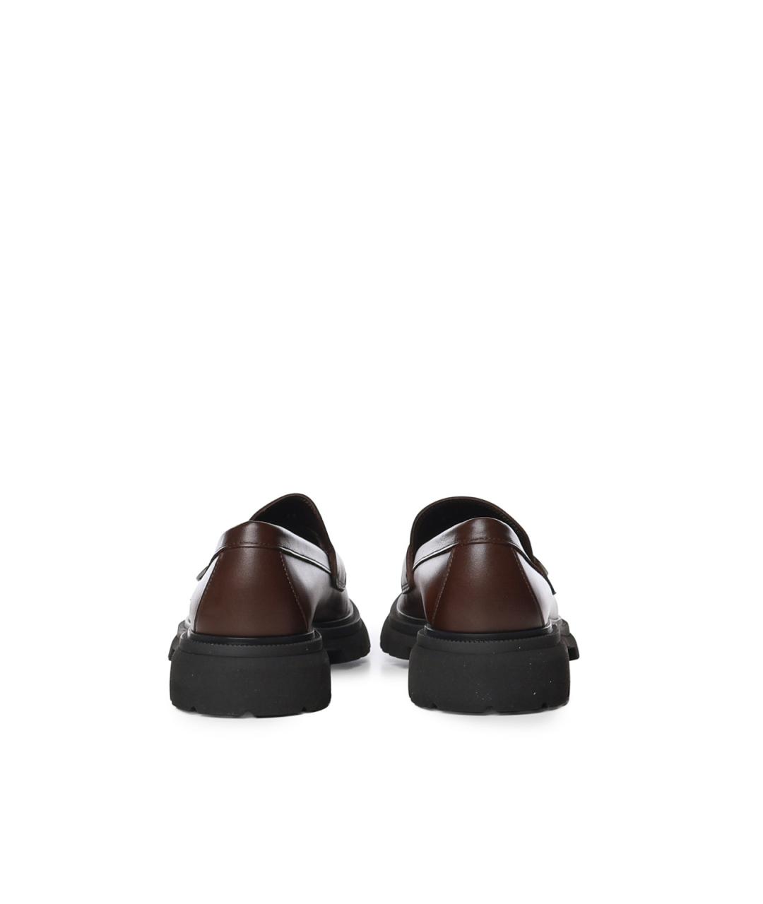 FERRAGAMO Коричневые кожаные лоферы, фото 2