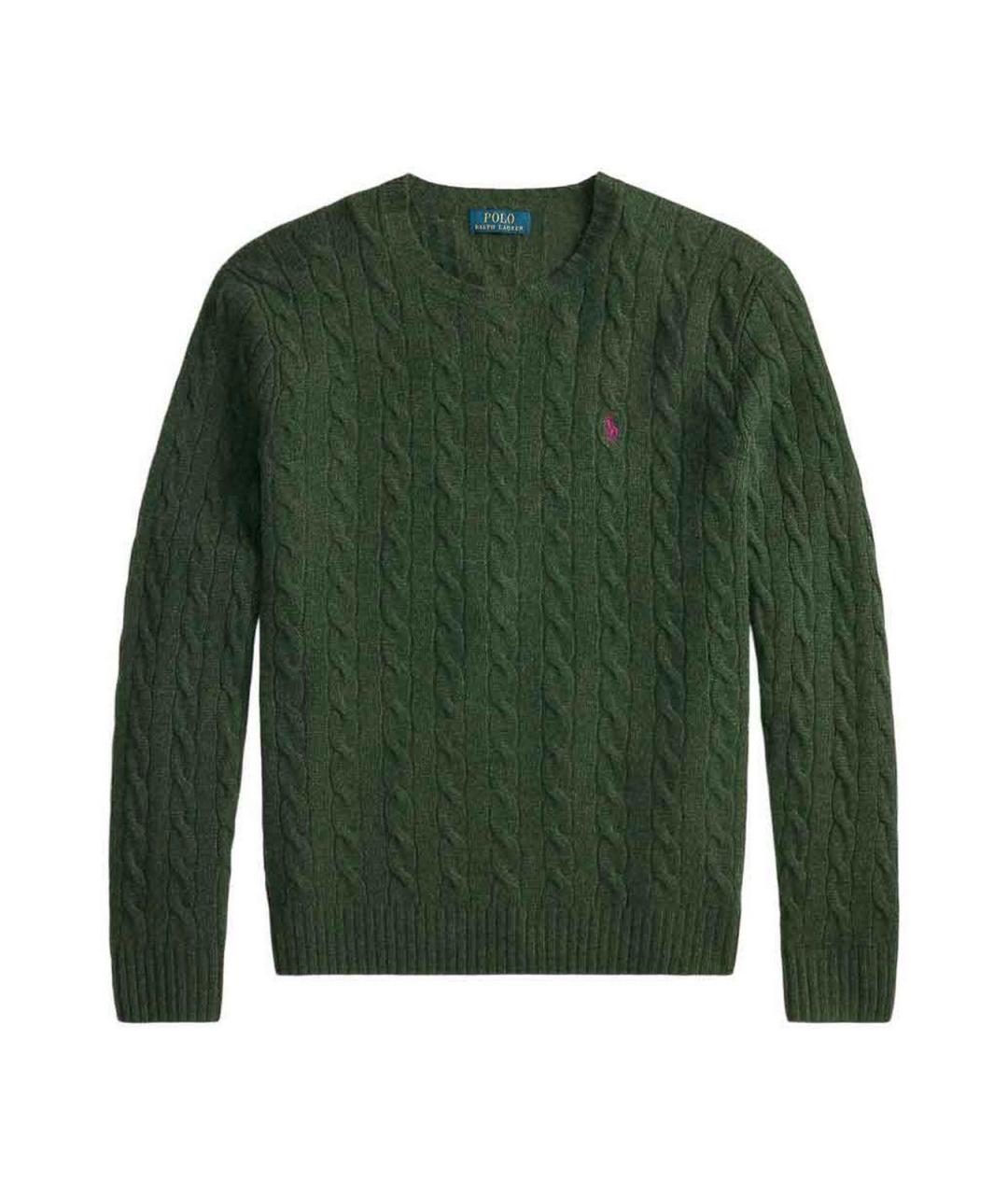POLO RALPH LAUREN Зеленый шерстяной джемпер / свитер, фото 1