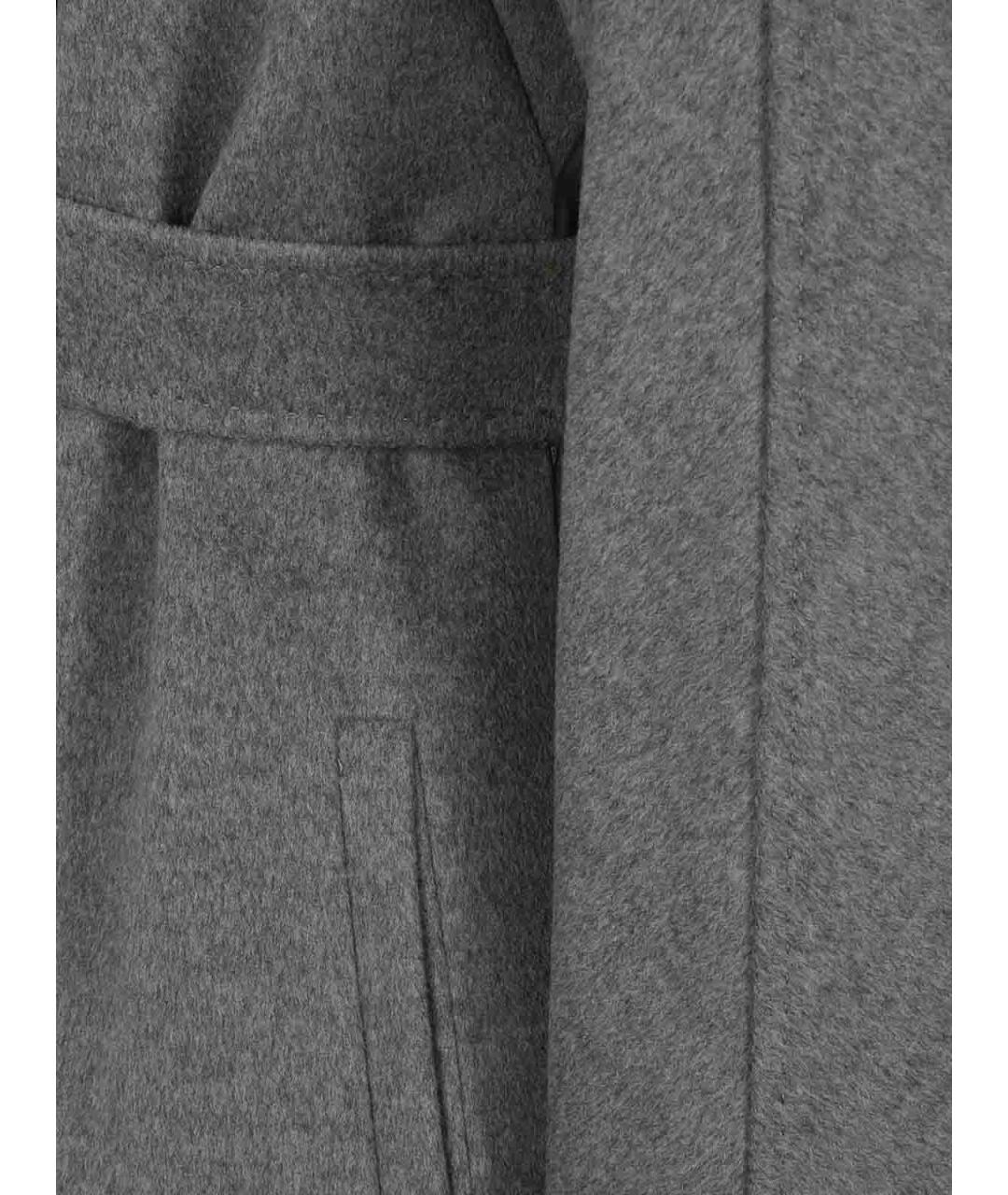 MAX MARA STUDIO Серое шерстяное пальто, фото 2