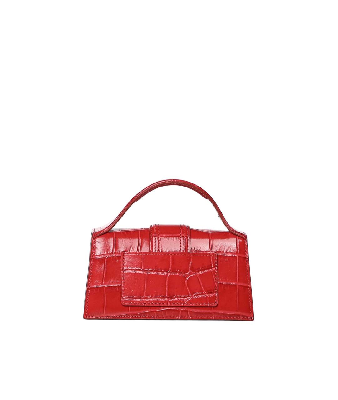 JACQUEMUS Красная кожаная сумка с короткими ручками, фото 2