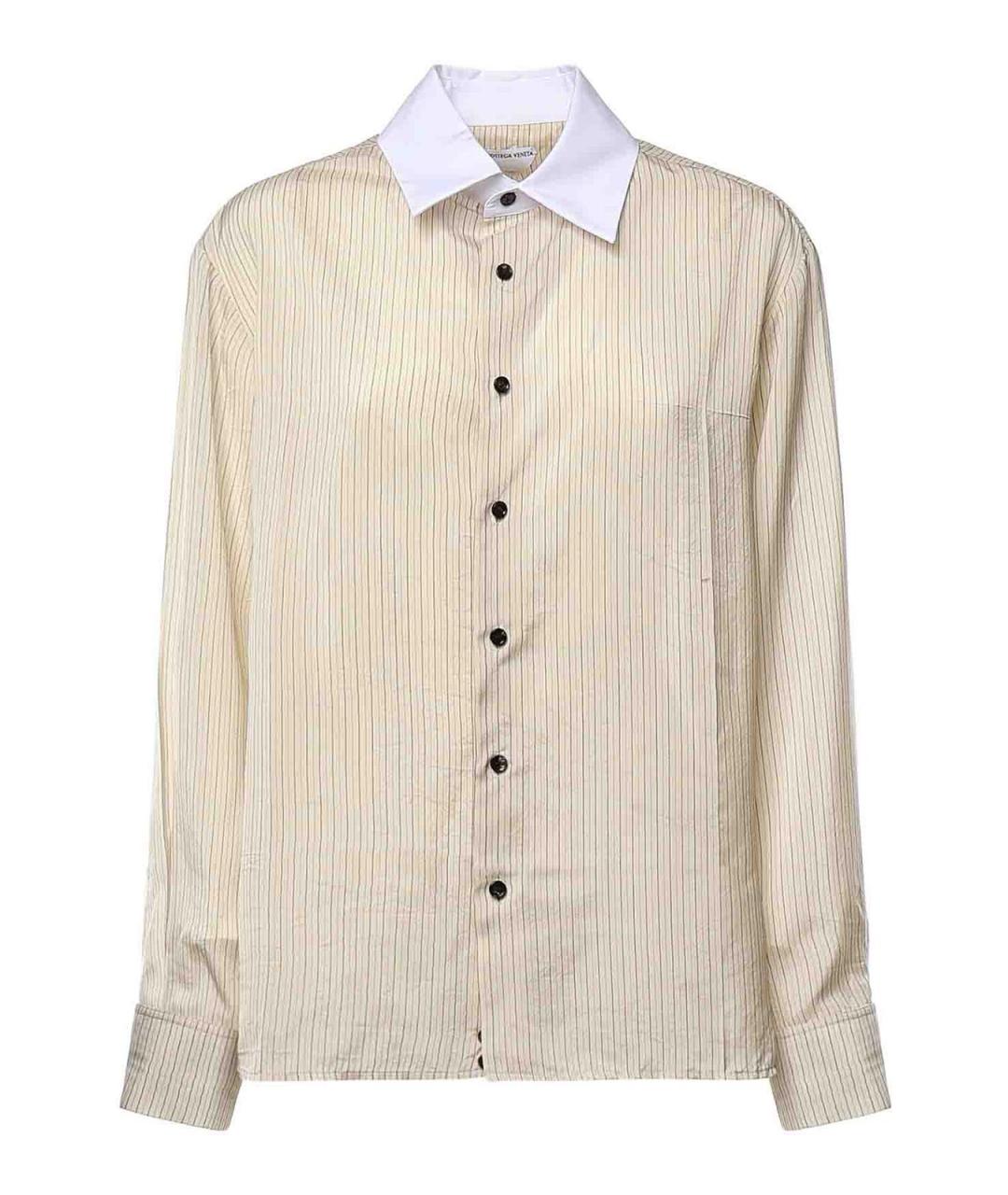 BOTTEGA VENETA Оранжевая вискозная рубашка, фото 1