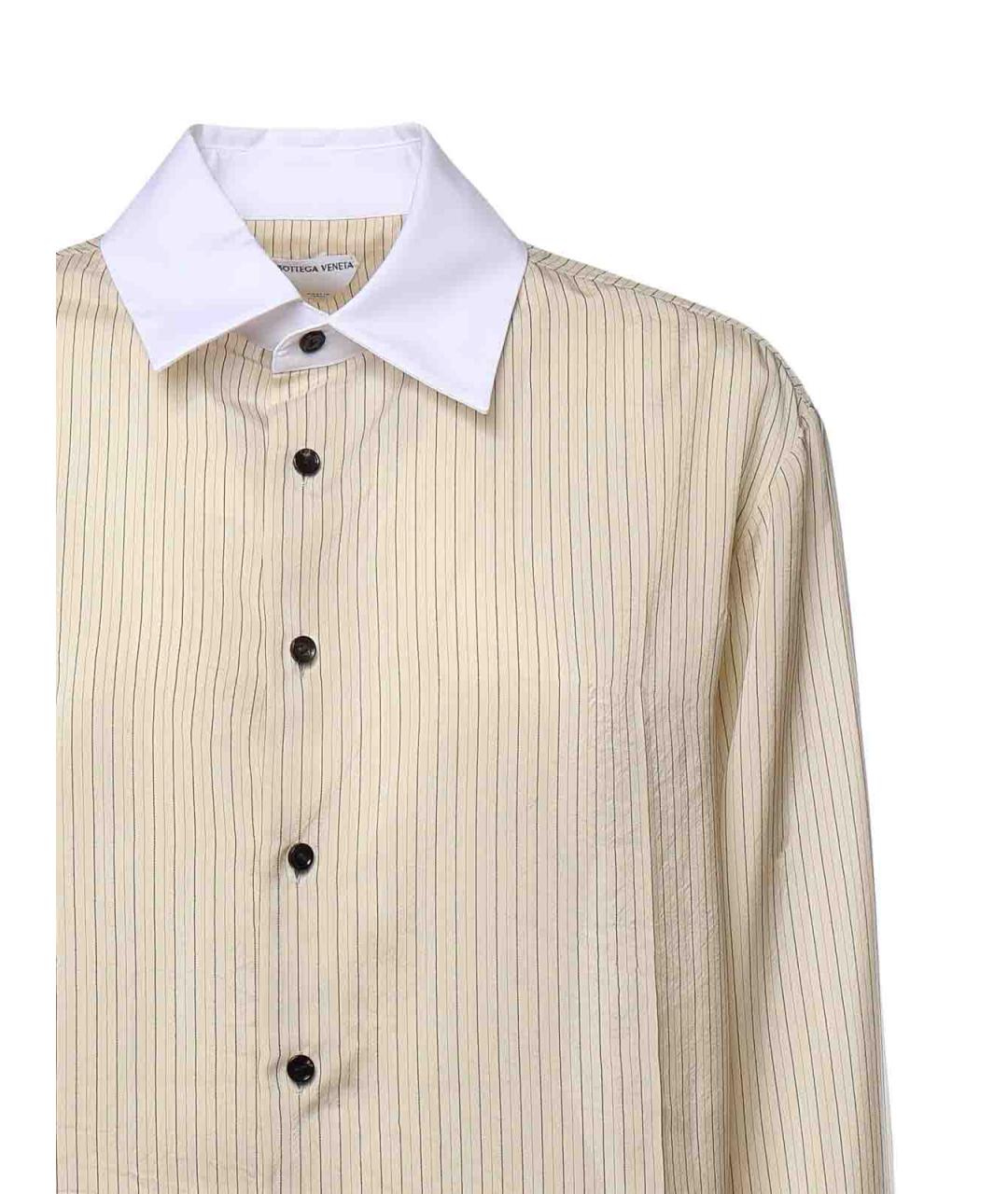 BOTTEGA VENETA Оранжевая вискозная рубашка, фото 3