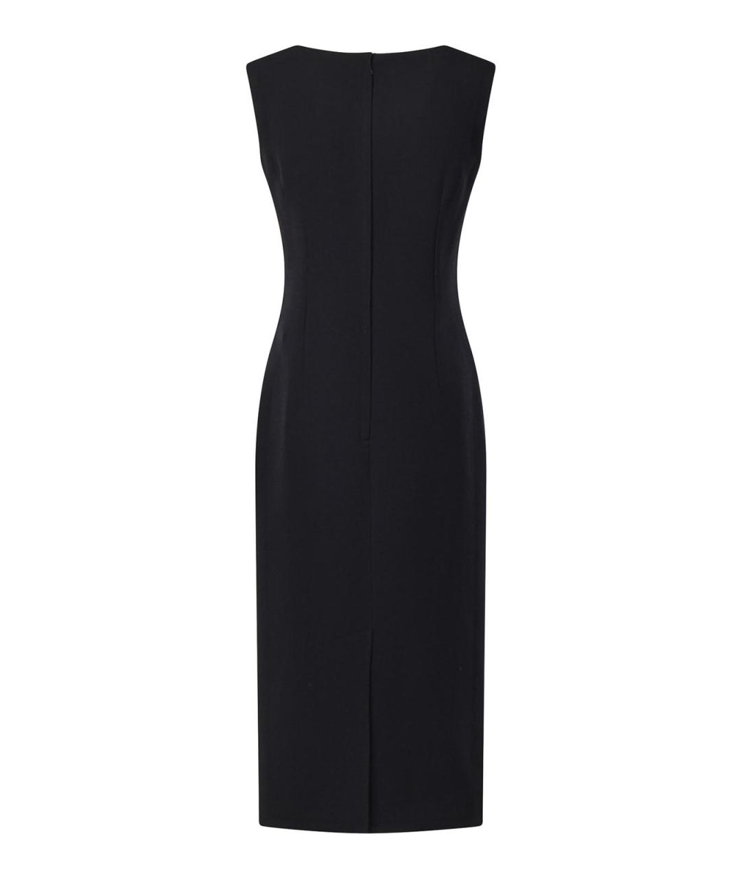 DOLCE&GABBANA Черное шерстяное повседневное платье, фото 2