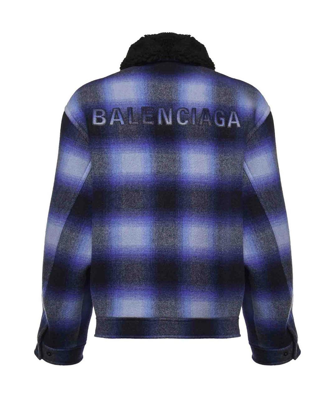 BALENCIAGA Синяя шерстяная куртка, фото 2