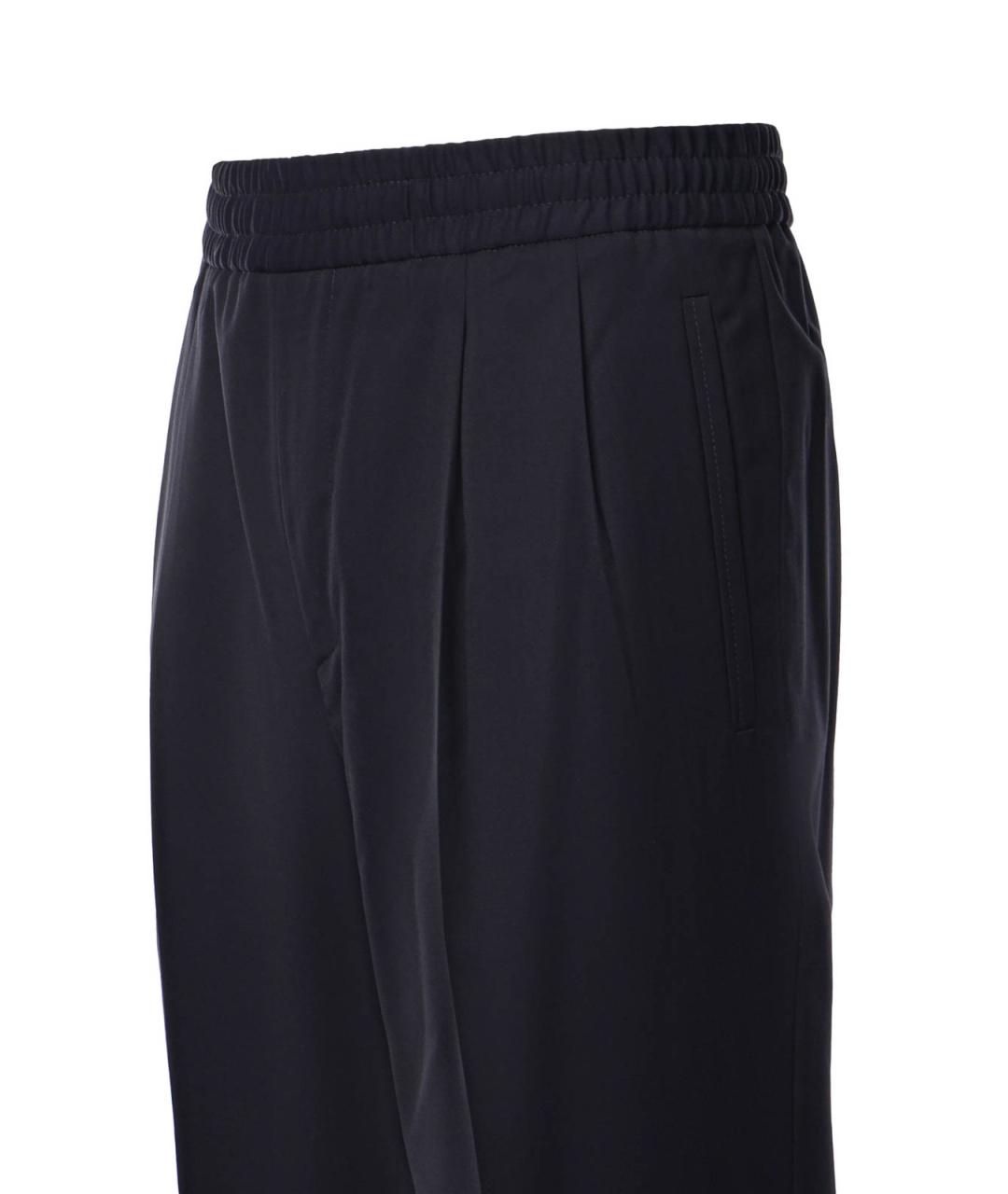 ZEGNA Синие шерстяные повседневные брюки, фото 3