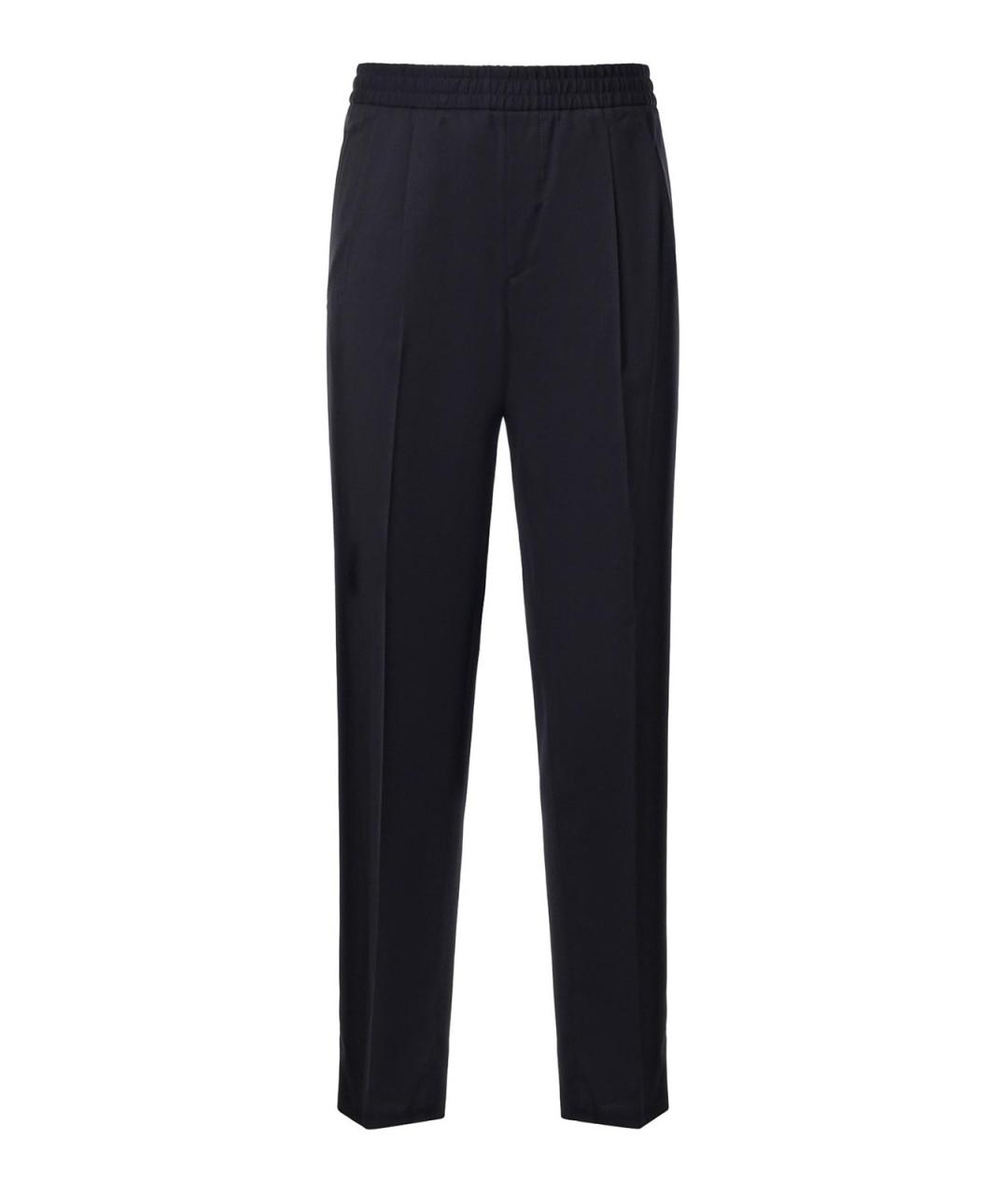 ZEGNA Синие шерстяные повседневные брюки, фото 1