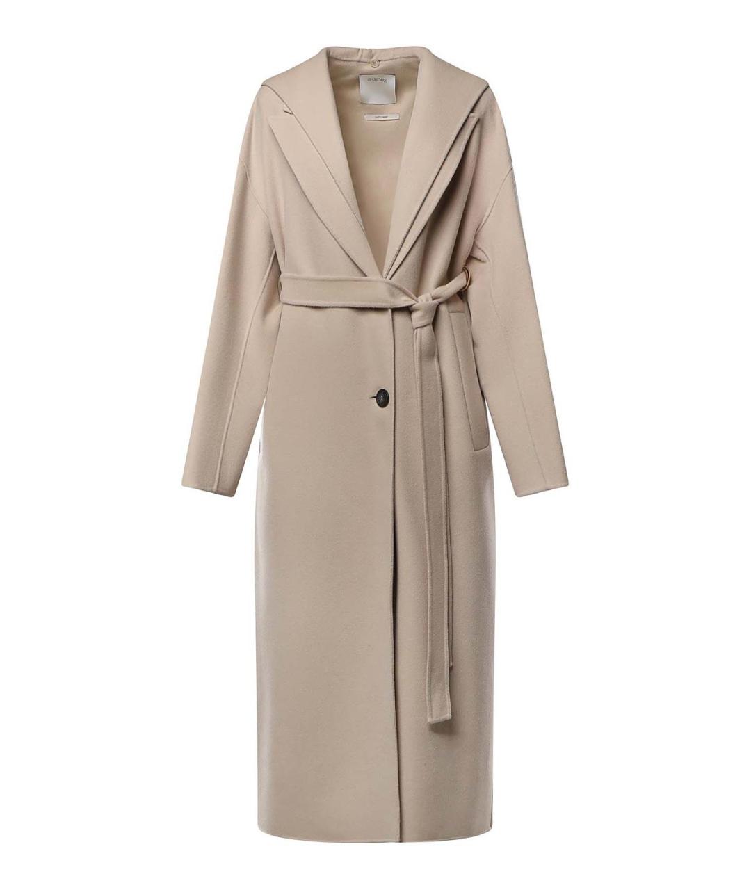 SPORTMAX Бежевое шерстяное пальто, фото 1