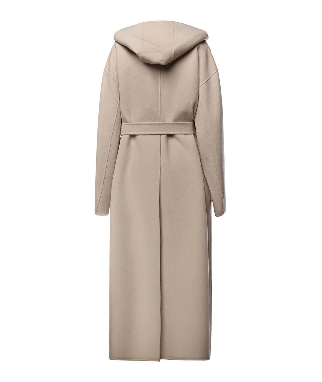 SPORTMAX Бежевое шерстяное пальто, фото 2