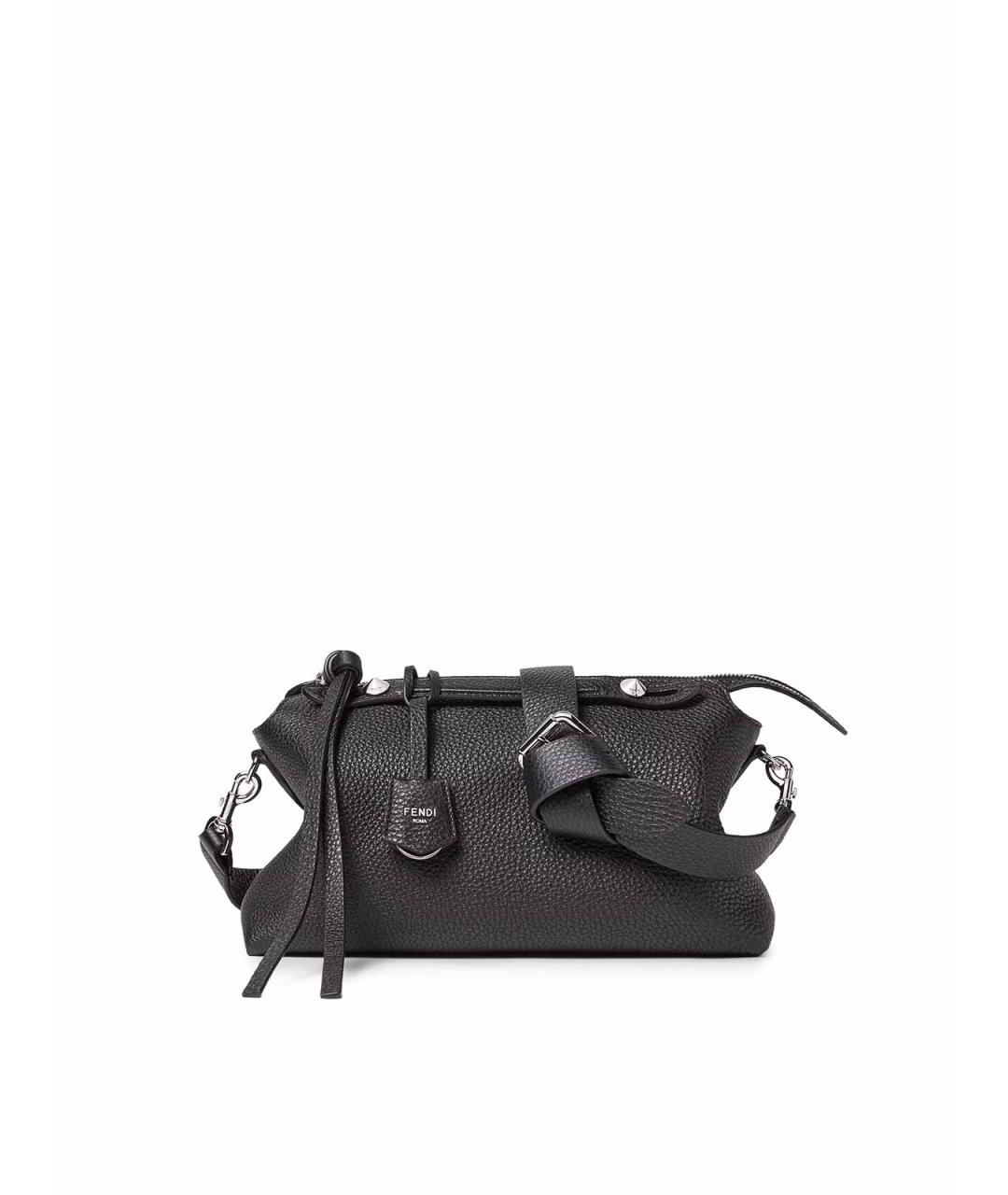 FENDI Черная кожаная сумка через плечо, фото 4