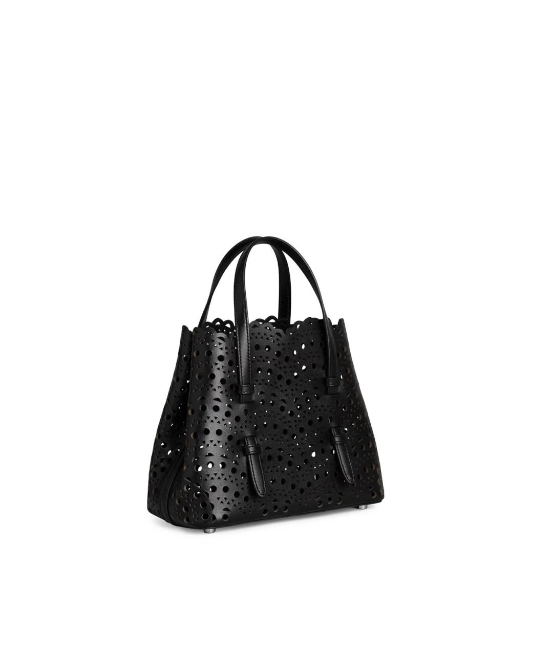ALAIA Черная кожаная сумка тоут, фото 3