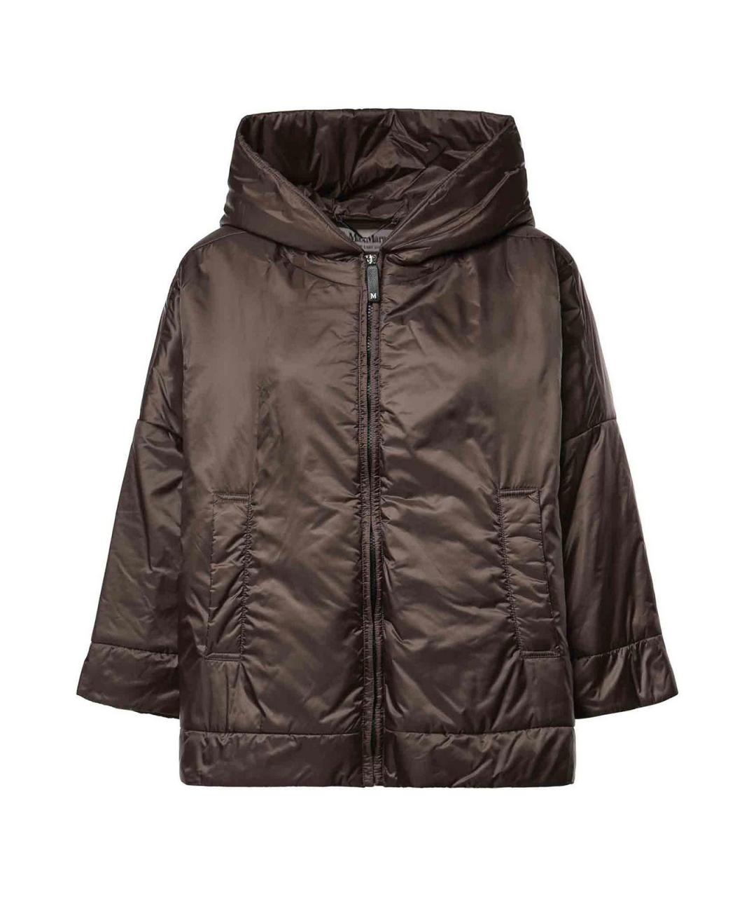 MAX MARA Коричневая полиэстеровая куртка, фото 1