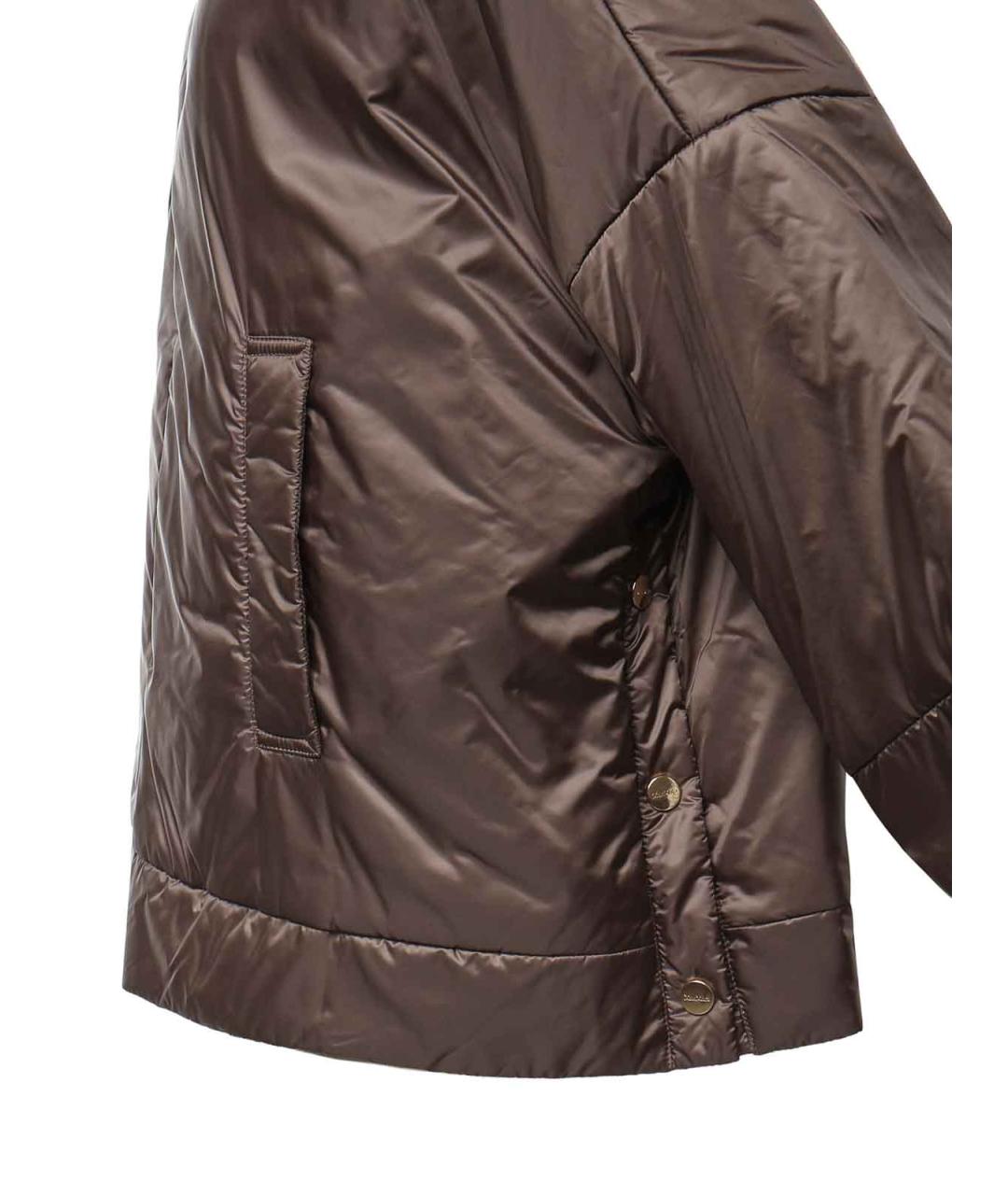 MAX MARA Коричневая полиэстеровая куртка, фото 3