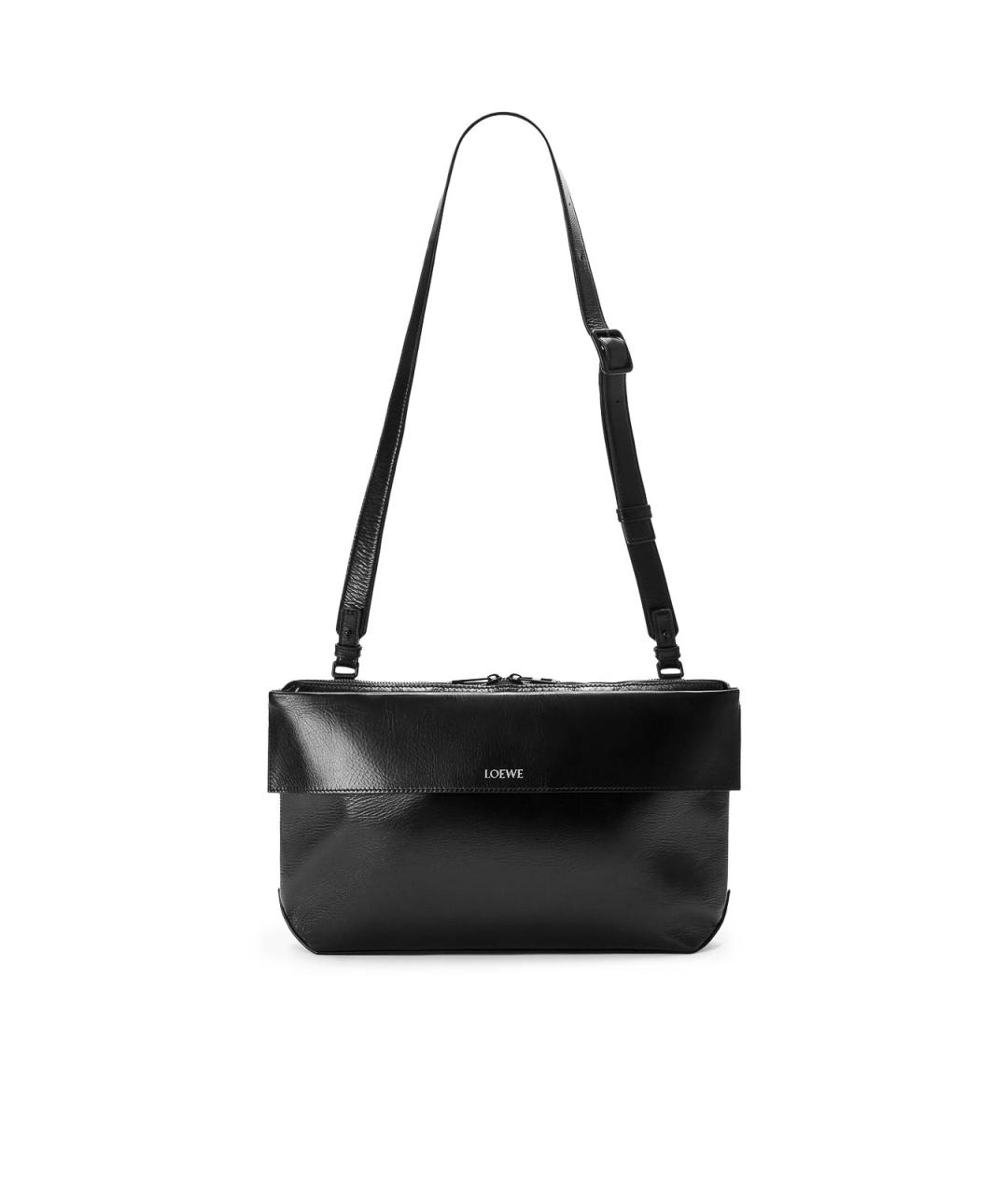 LOEWE Черная кожаная сумка тоут, фото 4