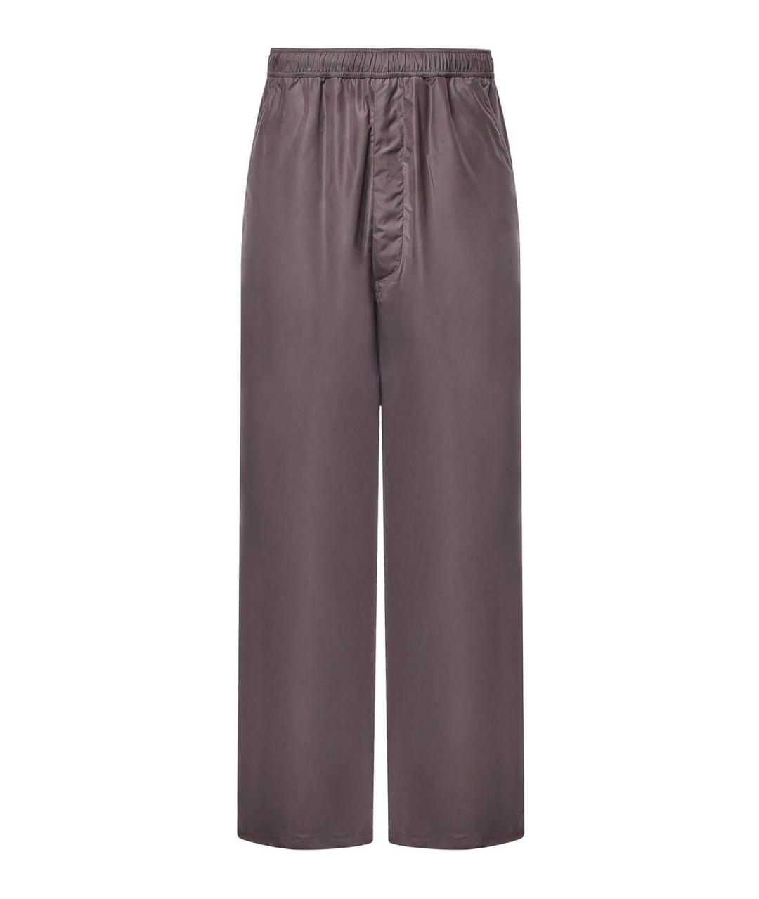 MM6 MAISON MARGIELA Коричневые полиэстеровые повседневные брюки, фото 1