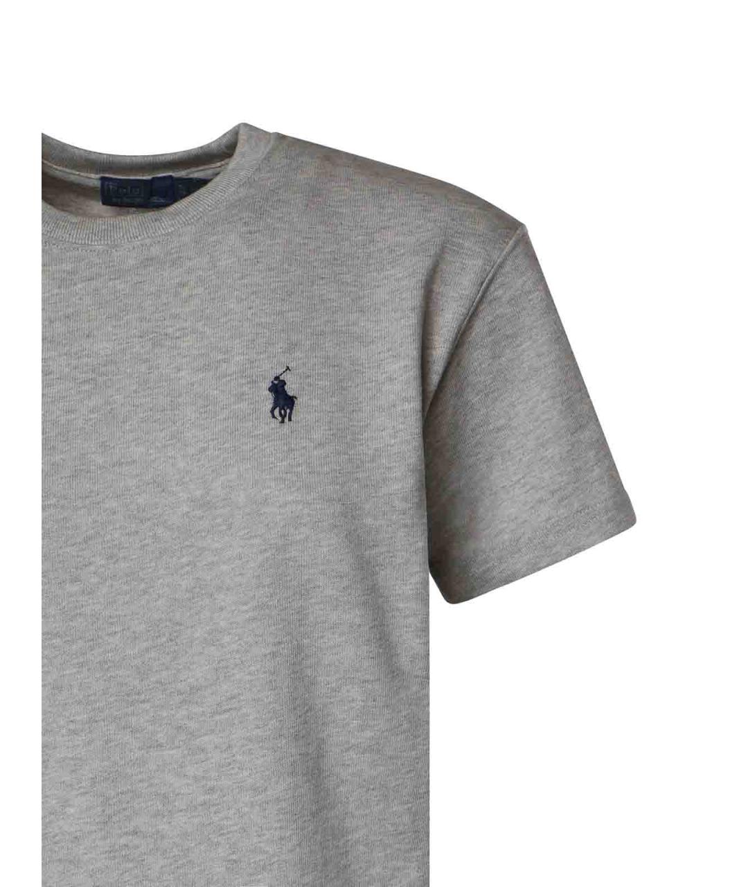 POLO RALPH LAUREN Серая хлопковая футболка, фото 3