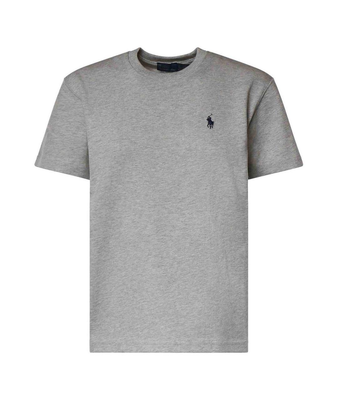 POLO RALPH LAUREN Серая хлопковая футболка, фото 1