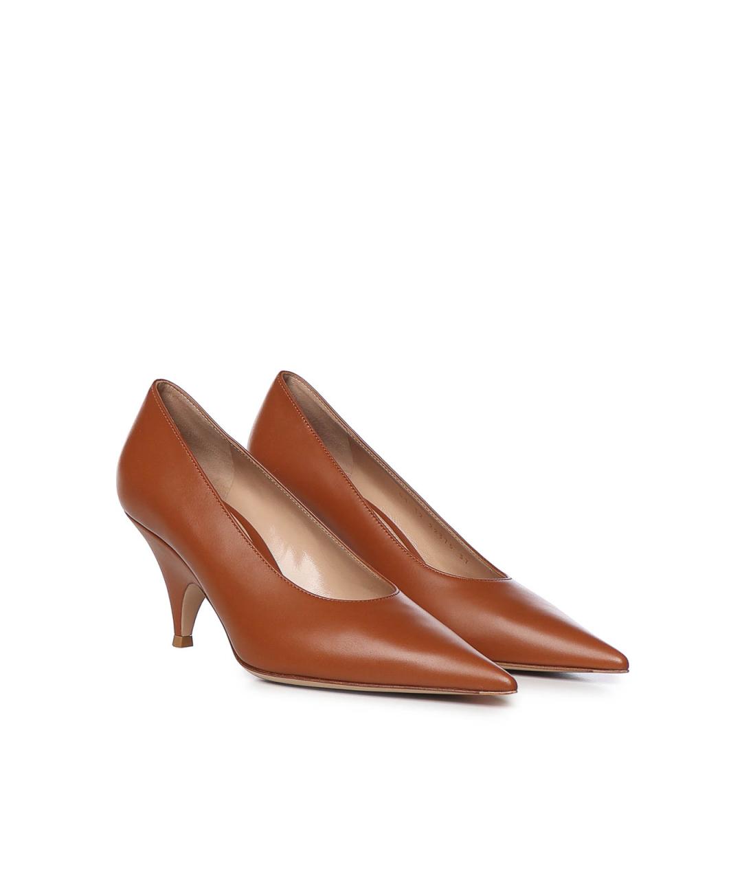 GIANVITO ROSSI Коричневые кожаные туфли, фото 4