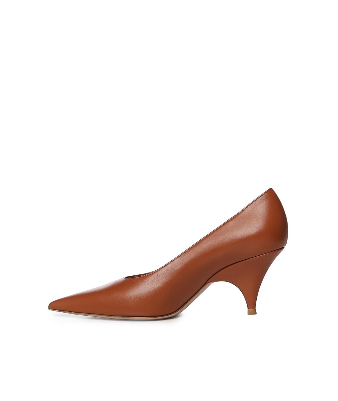 GIANVITO ROSSI Коричневые кожаные туфли, фото 3