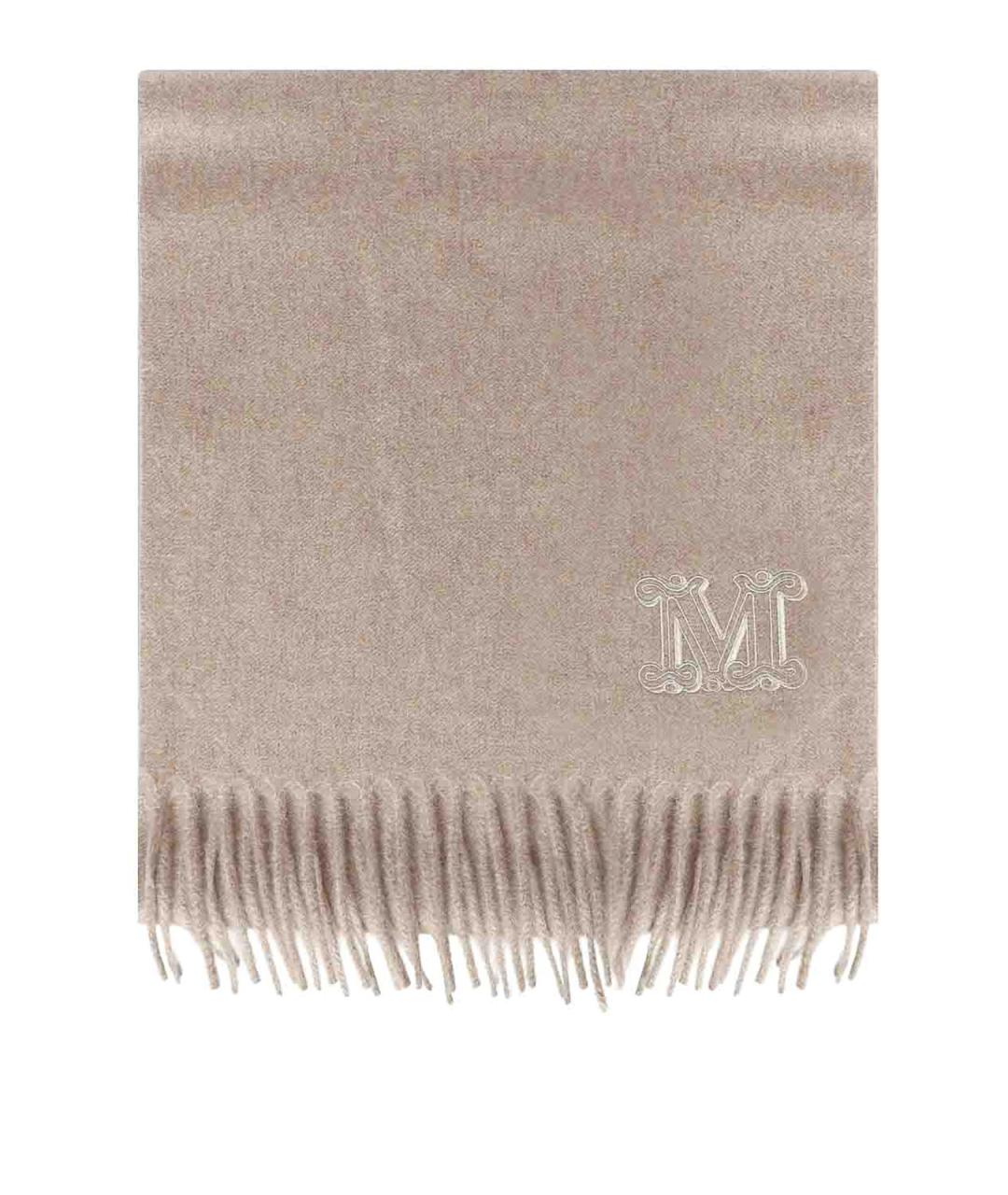 MAX MARA Бежевый кашемировый шарф, фото 1