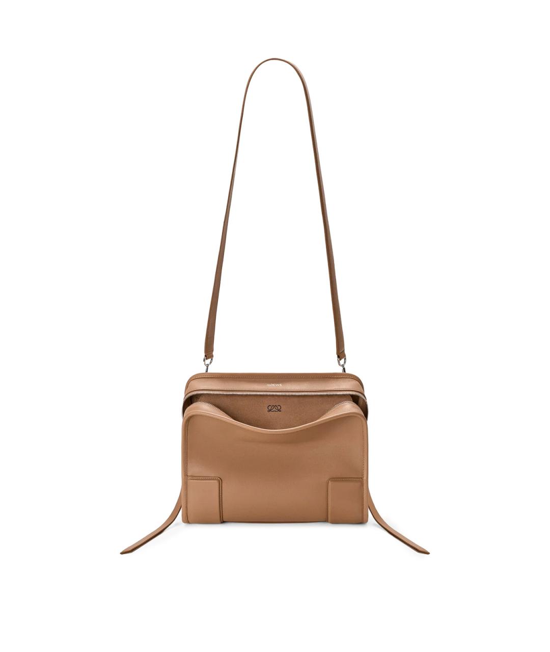 LOEWE Бежевая кожаная сумка тоут, фото 4