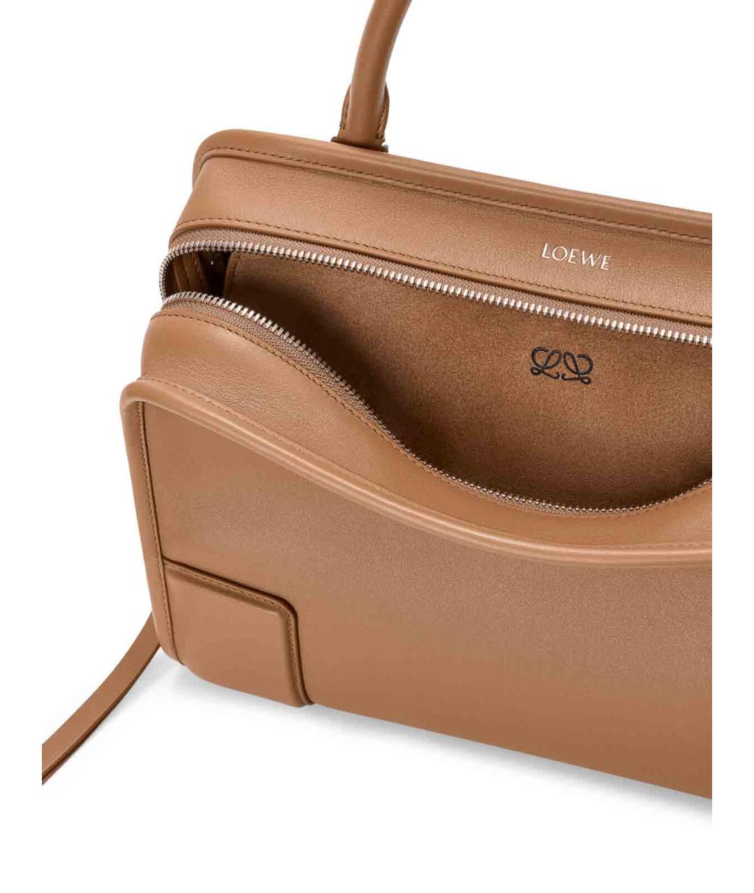 LOEWE Бежевая кожаная сумка тоут, фото 2