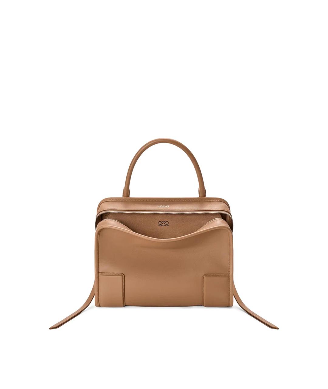 LOEWE Бежевая кожаная сумка тоут, фото 1