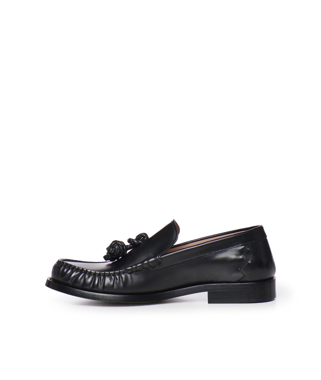 BOTTEGA VENETA Черные кожаные лоферы, фото 3