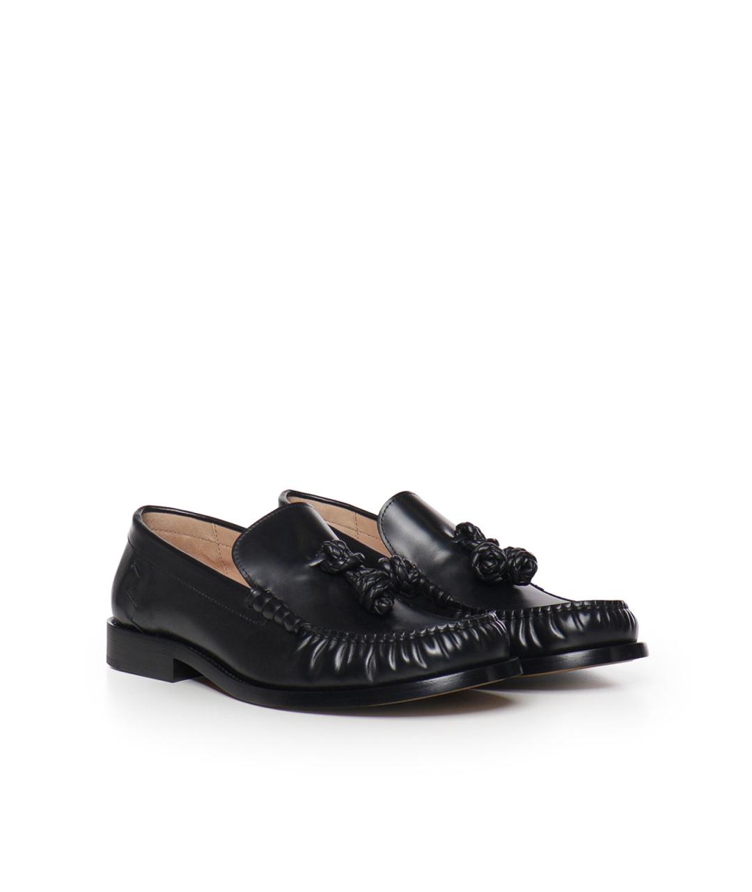 BOTTEGA VENETA Черные кожаные лоферы, фото 4