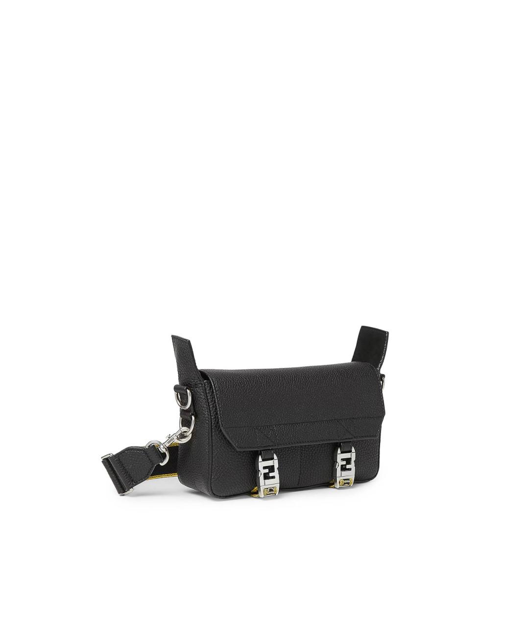 FENDI Черная кожаная сумка на плечо, фото 4